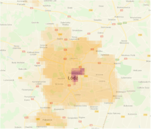 Siatka demograficzna przed wygładzeniem